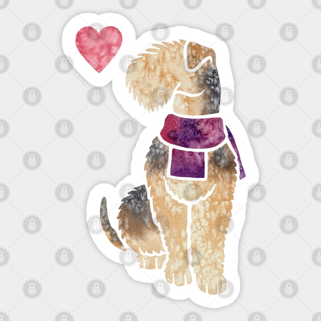 Lakeland Terrier watercolour Sticker by animalartbyjess